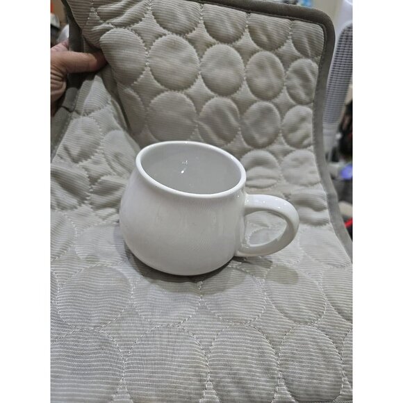 Coffee Tea Cup Mug Biscotti Tea Bag Holder Pocket White Floral Taiwan Vintage - Picture 8 of 9